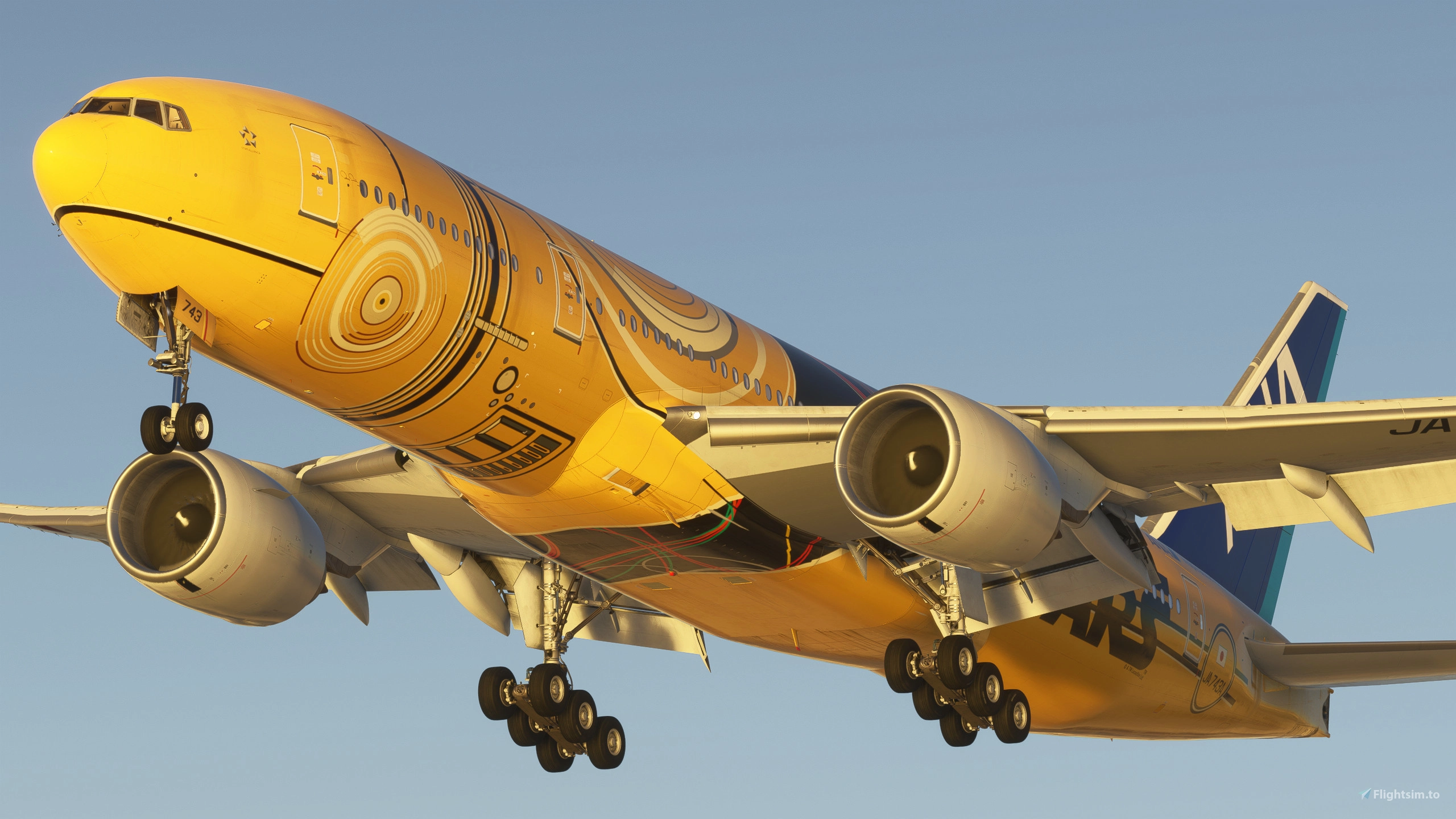 ANA [JA743A C3PO] w/Cabin PMDG B777-200ER のために Microsoft