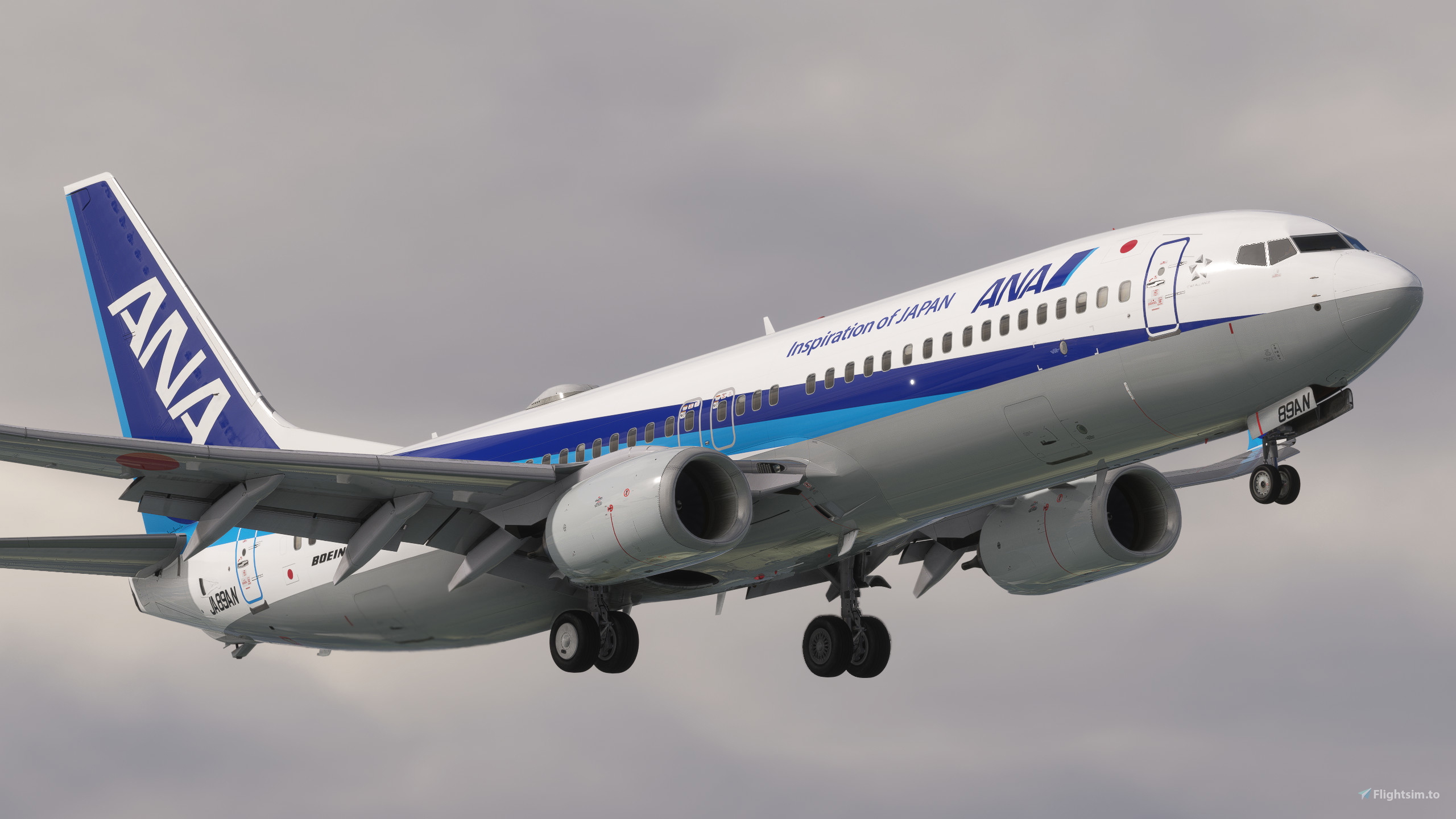 ANA Wings [JA89AN] w/Cabin PMDG B737-800 のために Microsoft Flight