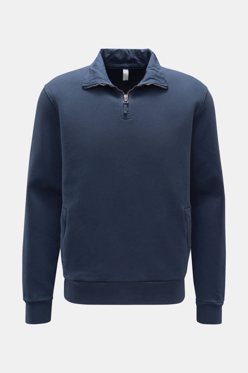 04651/ A TRIP IN A BAG sweat half-zip jumper 'Quarter Zip' navy