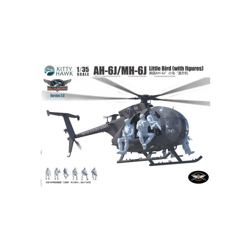 Model kit Plastic model of MH-6 Little Bird helicopter with
