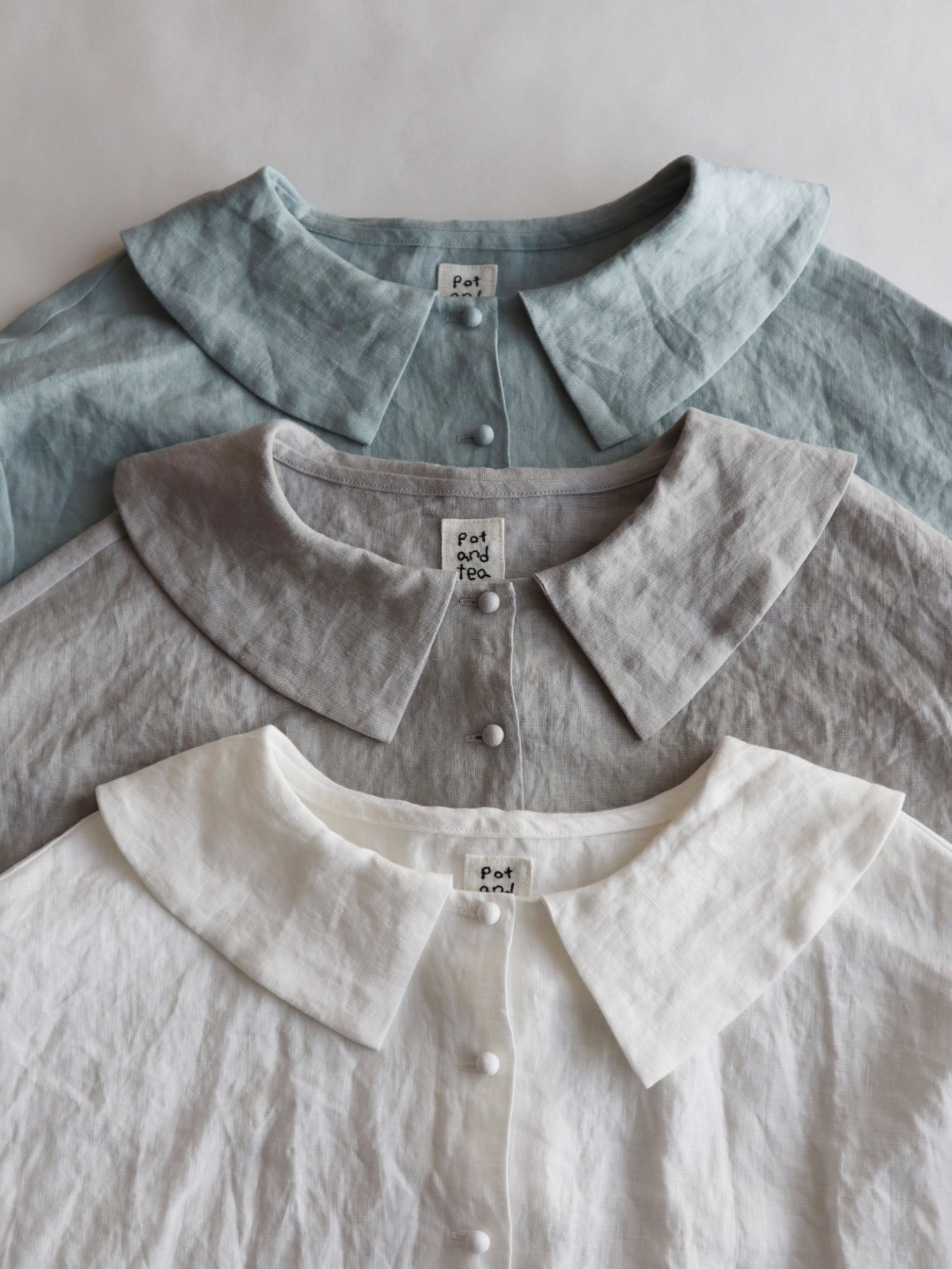 pot and tea | ビッグカラーブラウス