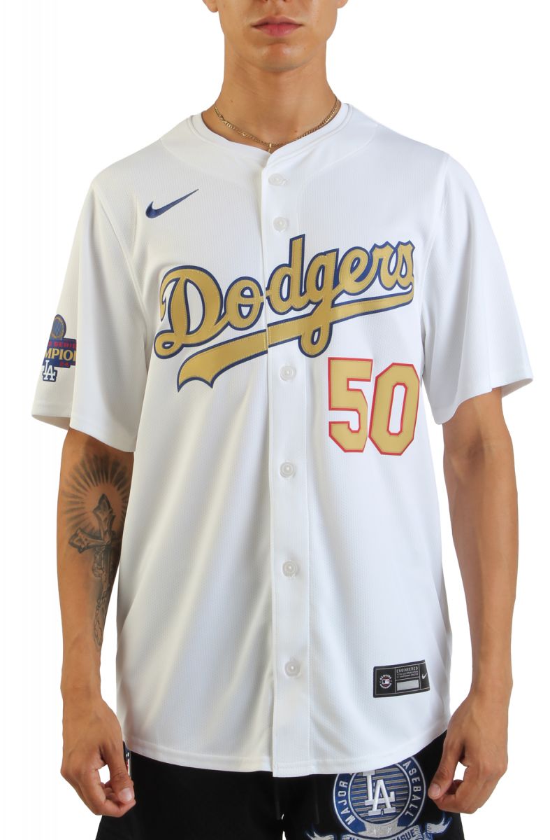 FANATICS Nike MLB Los Angeles Dodgers Mookie Betts #50 Gold