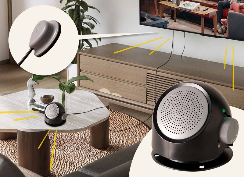 テレビに貼るだけで、音が手元に届く。 ライソン『集音マイク付き お