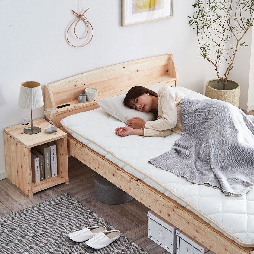 ナイトテーブル【送料無料】島根県産ひのき使用！国産 ナイトテーブル