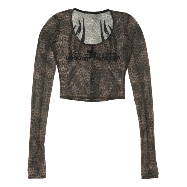 ONLY 4 LEFT ] LEOPARD MESH CARDIGAN : 604SERVICE