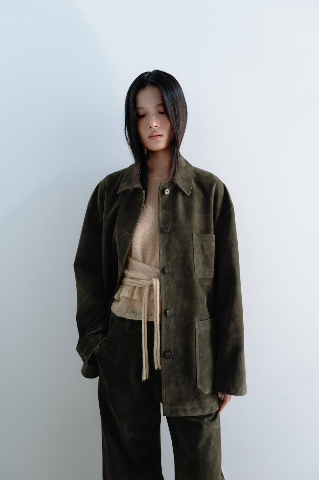 Mohair Wrap Sleeveless (Yellow / Khaki / Dark Gray) : MONOHA