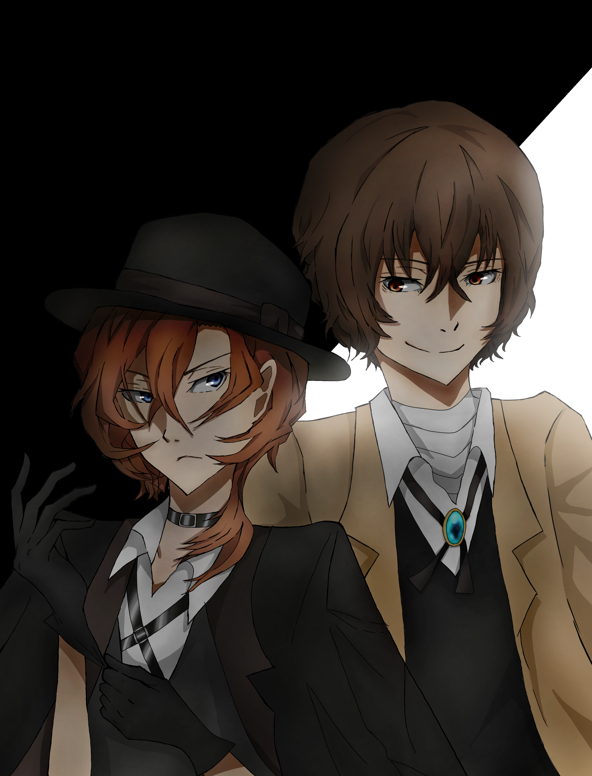 再投稿「文豪ストレイドッグス」太宰治 中原中也 双黒 - ibisPaint