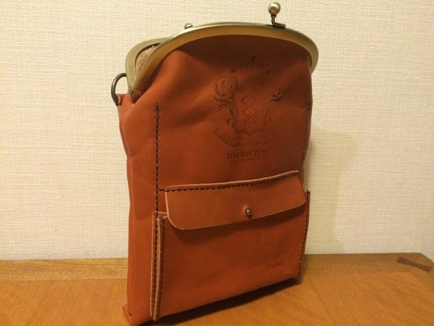 がま口特別仕様キャラメルブラウンシザーケース | iichi 日々の暮らし