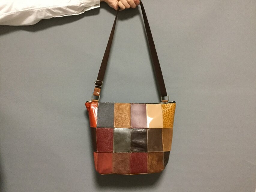 レザーパッチワークショルダーバッグ338 | iichi 日々の暮らしを