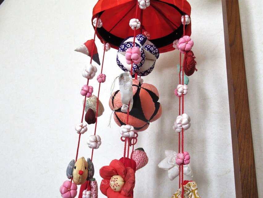 ちりめん細工 お雛様下げ飾りさげもん(大) ちりめん細工 お雛様下げ