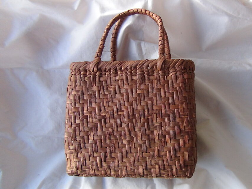 山葡萄かごバッグ 2間網代編み 幅270x奥行125x高さ230mm HM05-12 国産