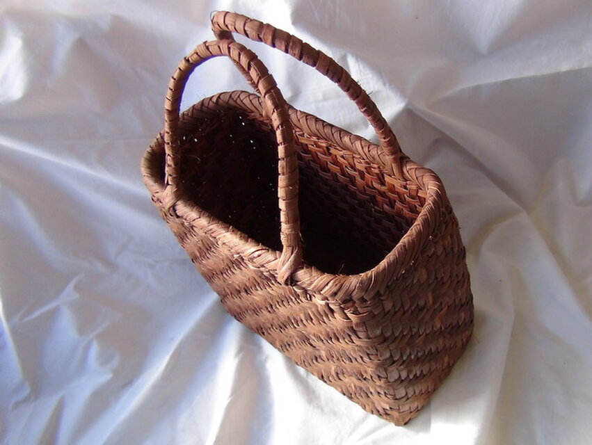 山葡萄かごバッグ 2間網代編み 幅270x奥行125x高さ230mm HM05-12 国産