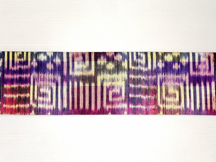 半幅帯 オレンジ紫系さき織りと、ピンク紫 HAN1543 | iichi 日々の