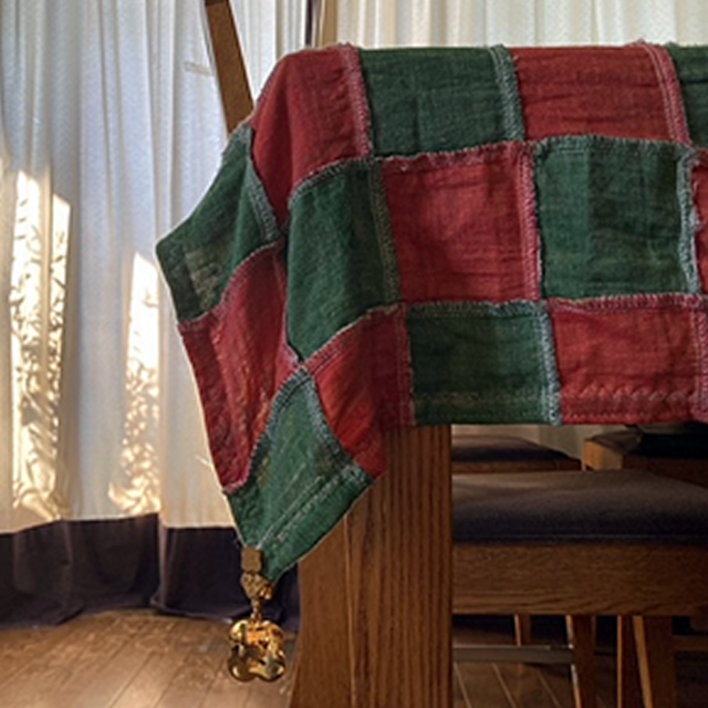 おしゃれな春支度 パッチワークテーブルクロス＋テーブルウエイト