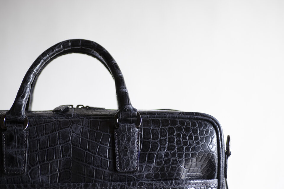 クロコエンボスレザー ビジネスバッグ 2Way仕様 ブリーフケース