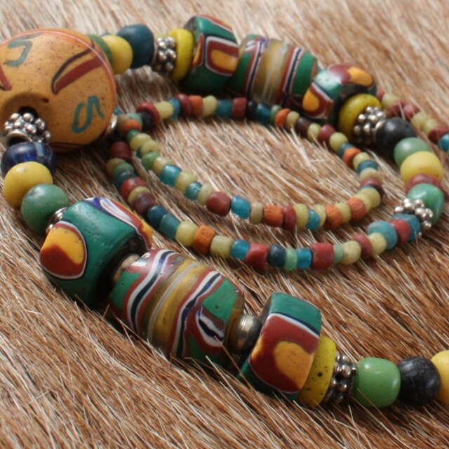 とんぼ玉 アンティーク ヴェネチアン ファンシー キングビーズ