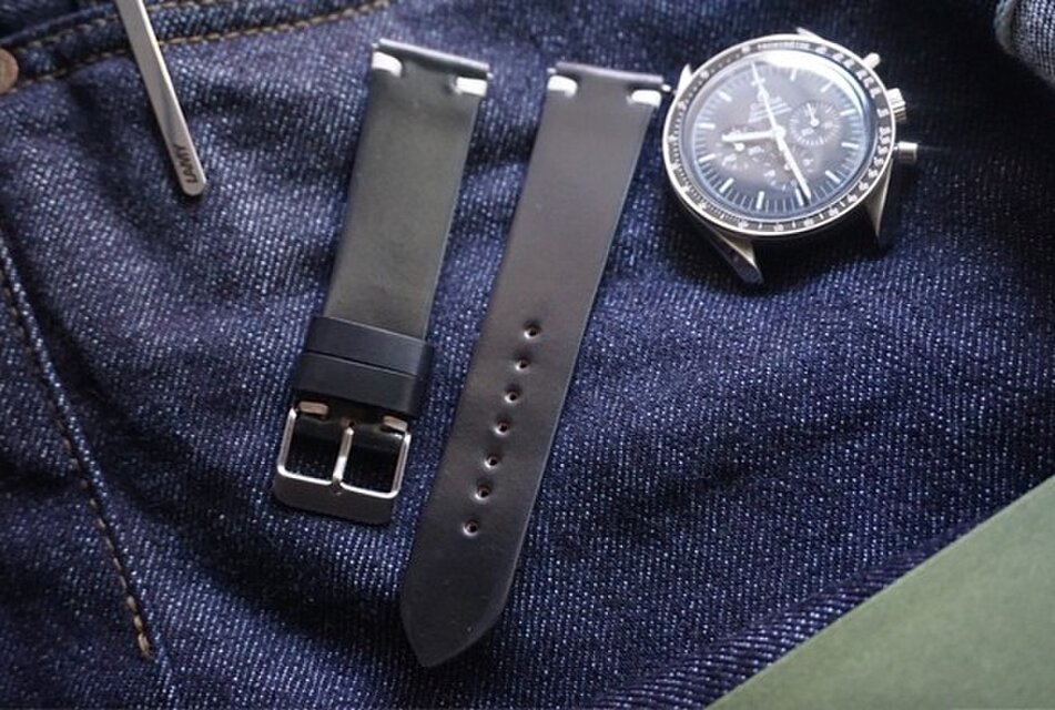 高級革使用』ホーウィン シェルコードバン 時計ベルト AppleWatch