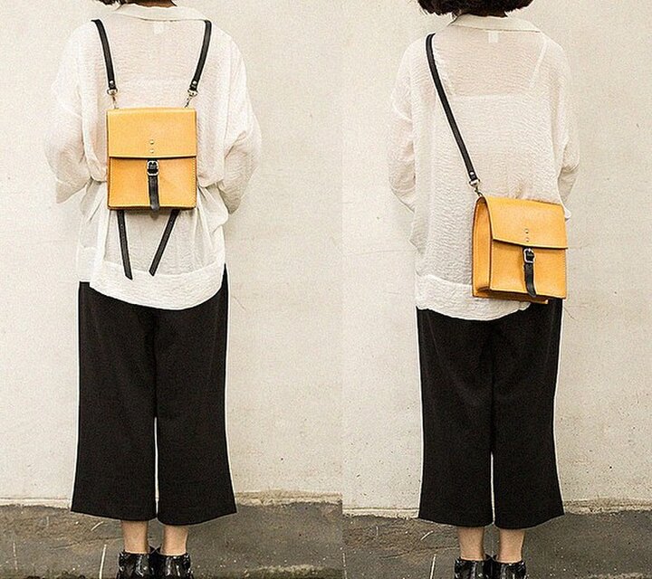 10周年記念・Creema限定作品」2WAY本革 リュックサック 一本ベルト