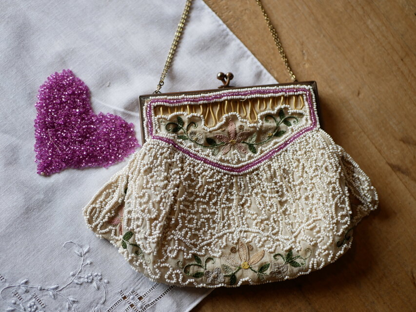 ビーズバッグ フランスアンティーク サック フランス アンティークの