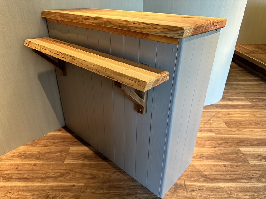 hotaru レジカウンター カウンター 可動棚 作業台 ライトグレー 荷物