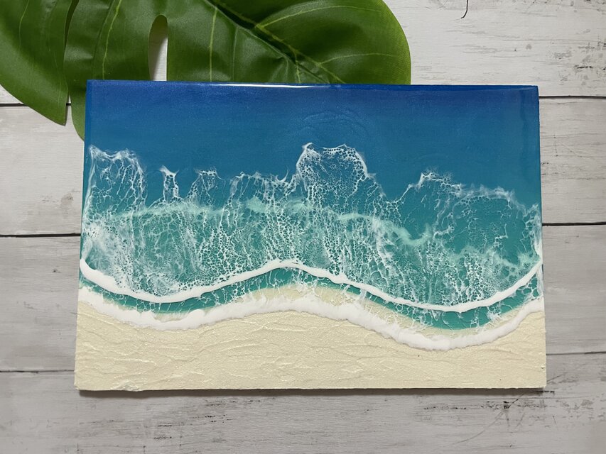 オーシャンアート 波レジンアート 海【長方形 R-02】 | iichi 日々の