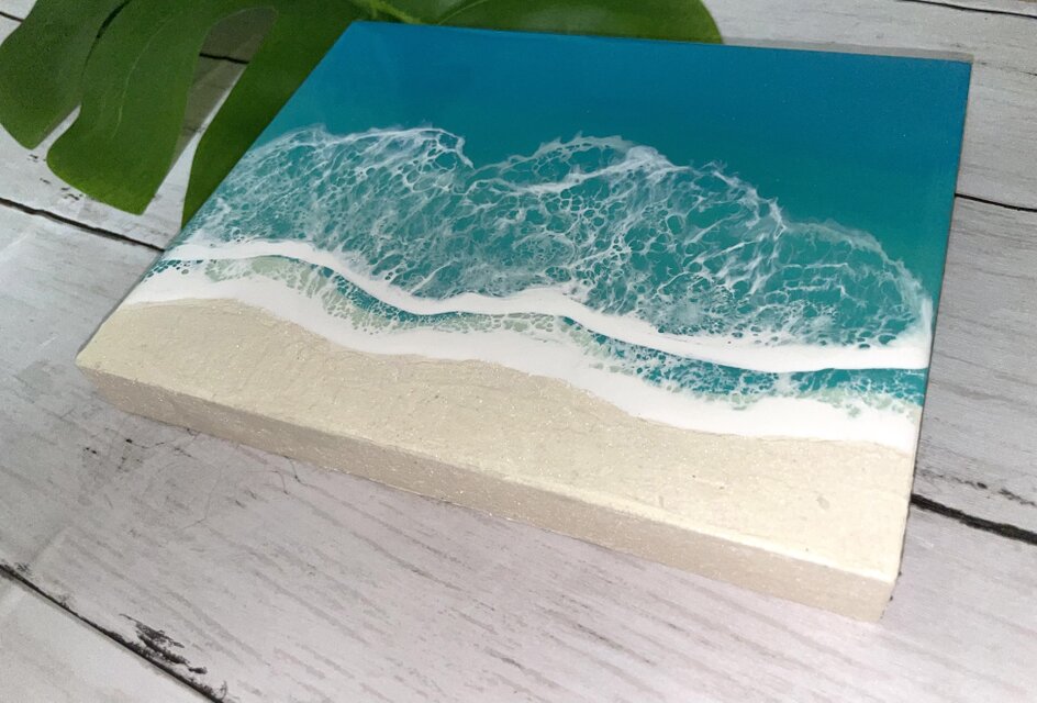 オーシャンアート 波レジンアート 海【長方形R-07】 | iichi 日々の