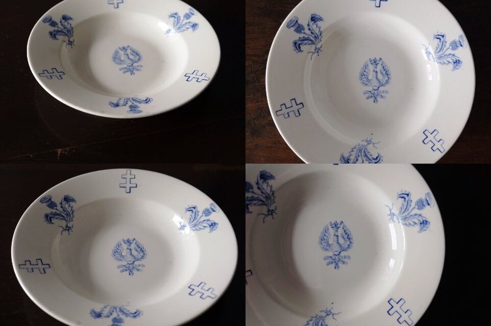 K&Gリュネヴィル K&G Luneville ロレーヌ十字紋章皿 深皿 フランス