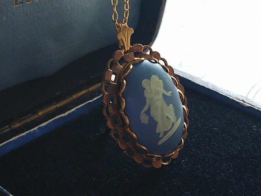 ヴィンテージ ギリシャ神話女神／ウエッジウッドBlue クラシカル