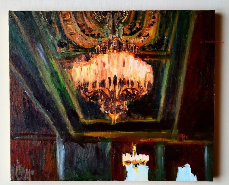 原画「シャンデリア B」F8・油彩 | iichi 日々の暮らしを心地よくする