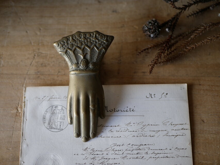 HAND 貴婦人の手 クリップ フランスアンティーク ブロカントのある生活