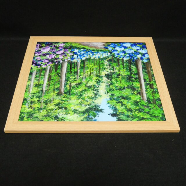 油絵【森の紫陽花】 | iichi 日々の暮らしを心地よくするハンドメイド