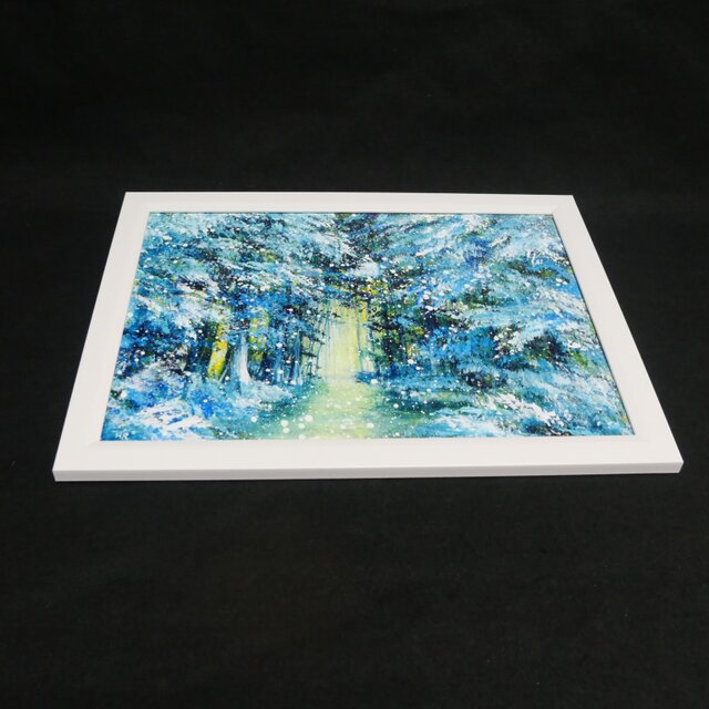 油彩画【雪の森の光】冬の風景 | iichi 日々の暮らしを心地よくする
