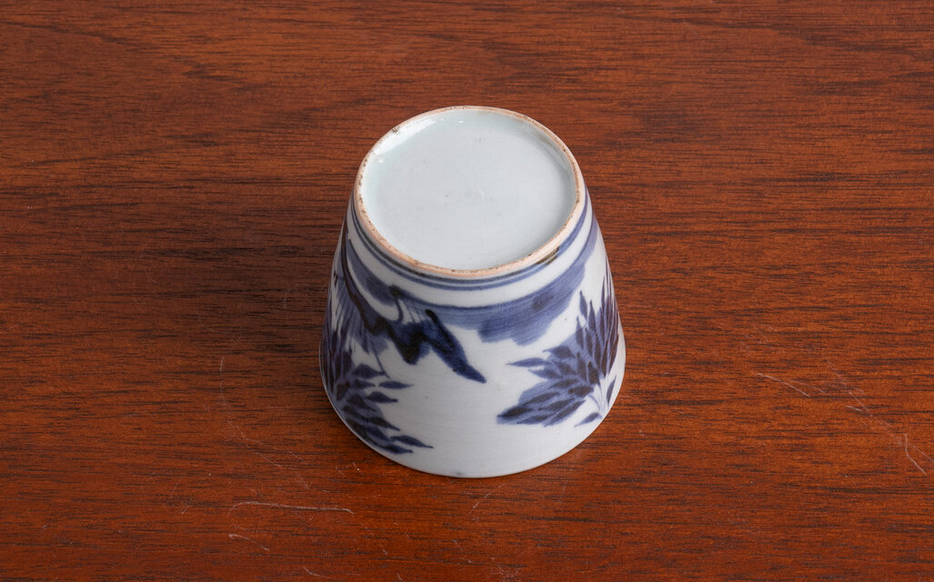 古伊万里 染付 岩に笹竹図 蕎麦猪口 江戸後期 | iichi 日々の暮らしを