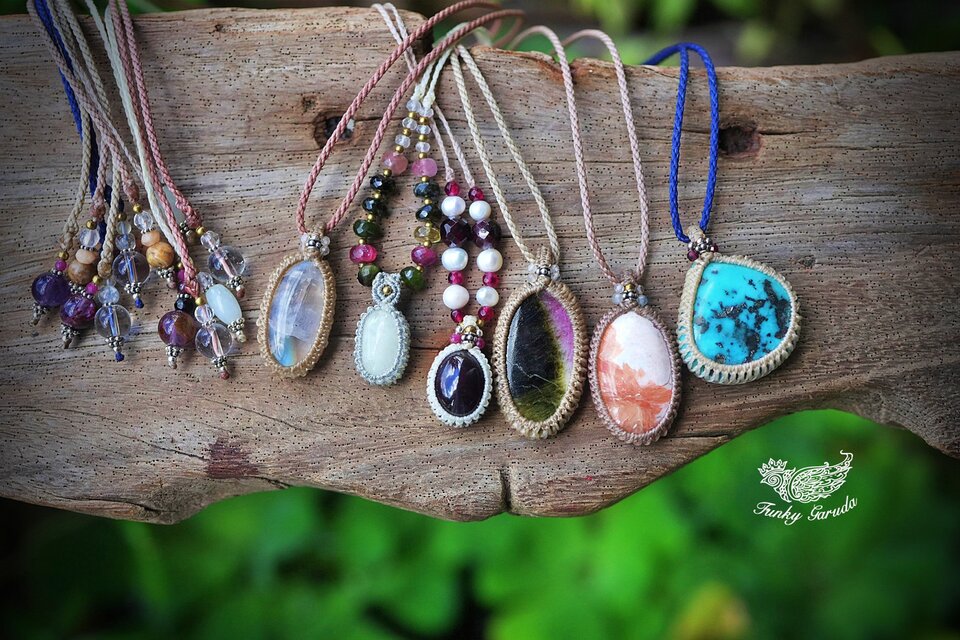 2つの重奏 トルマリン マクラメネックレス 1845 | iichi 日々の暮らし