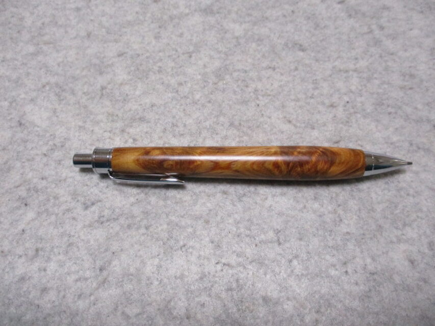 屋久杉 トラ杢 光明 ガラスコート仕上げ ワンピースタイプの木軸