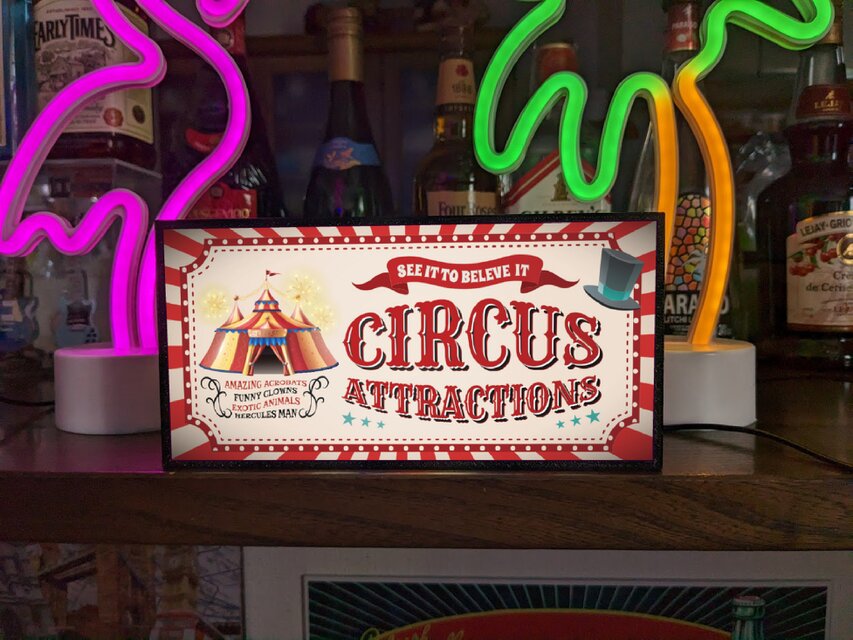 Sサイズ】サーカス 遊園地 アトラクション ピエロ アメリカンレトロ