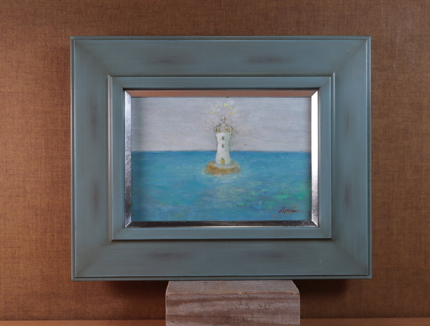 油絵「灯台」 | iichi 日々の暮らしを心地よくするハンドメイドや