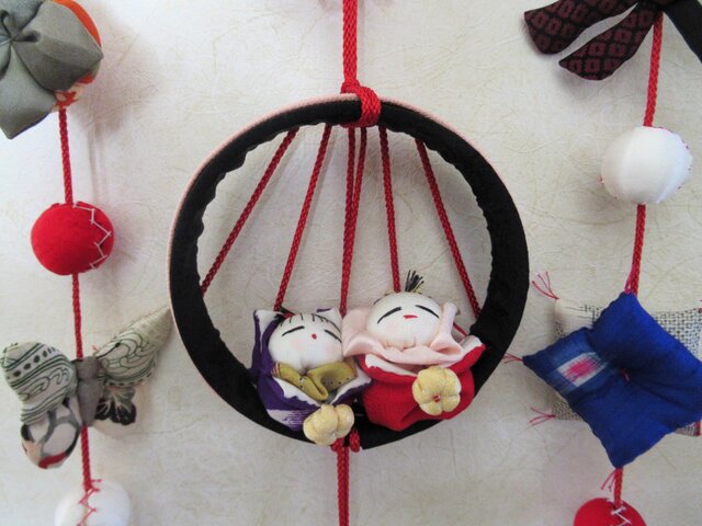 雅の薫り漂う正絹のつるし雛飾り(送料込み) 吊るし雛 ひな祭り