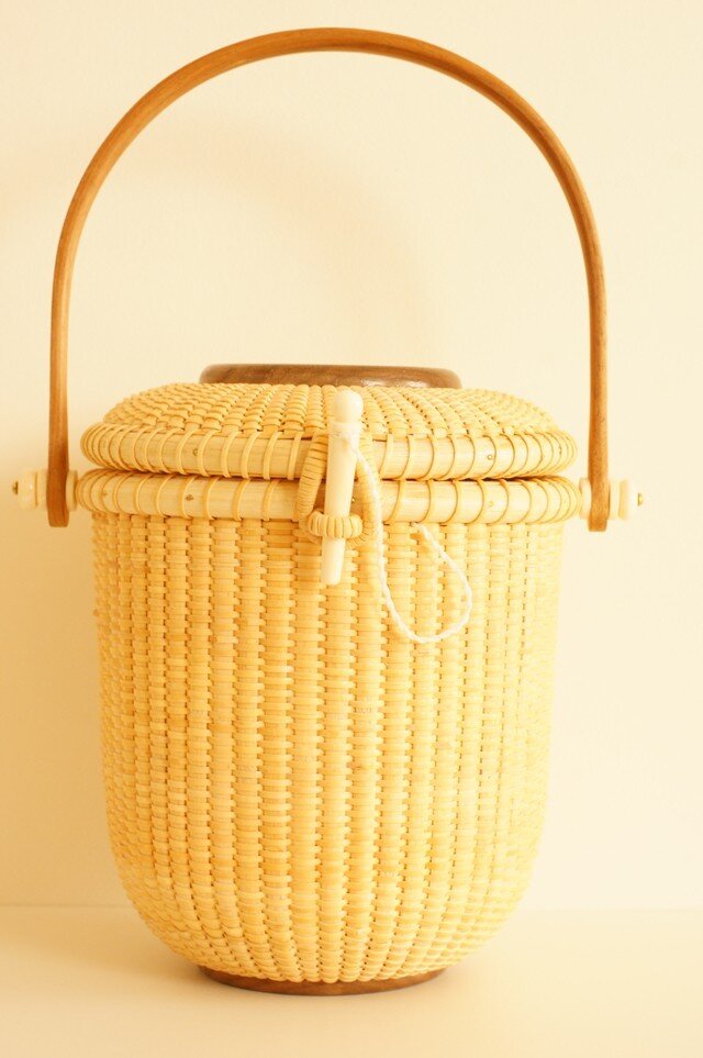 ナンタケットバスケット（5inch ラウンド 蓋付） | iichi 日々の暮らし