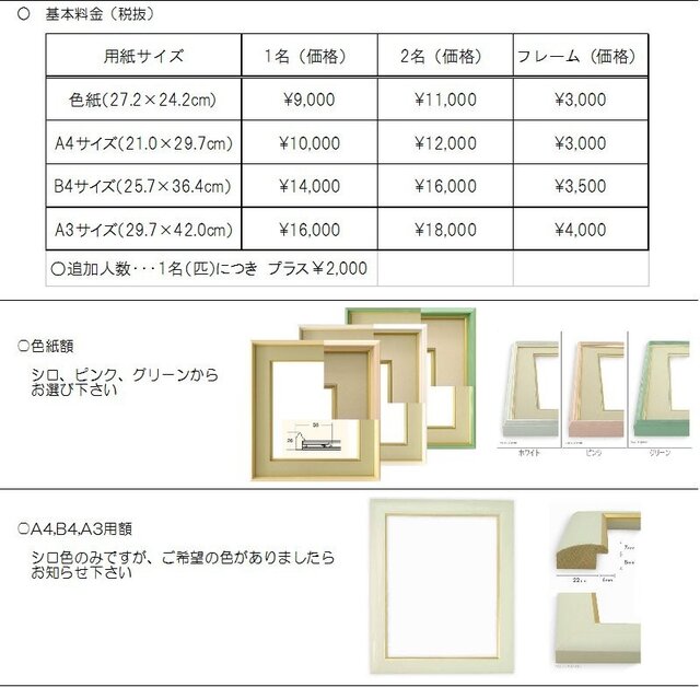 手描き似顔絵ウェルカムボード（鉛筆画）B4サイズ | iichi 日々の