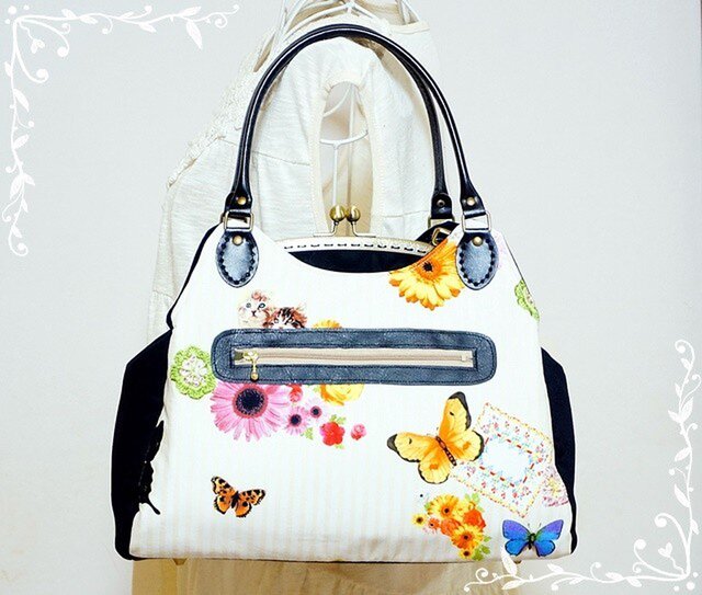 受注製作】キャンディパーティ あおりがま口バッグ | iichi 日々の