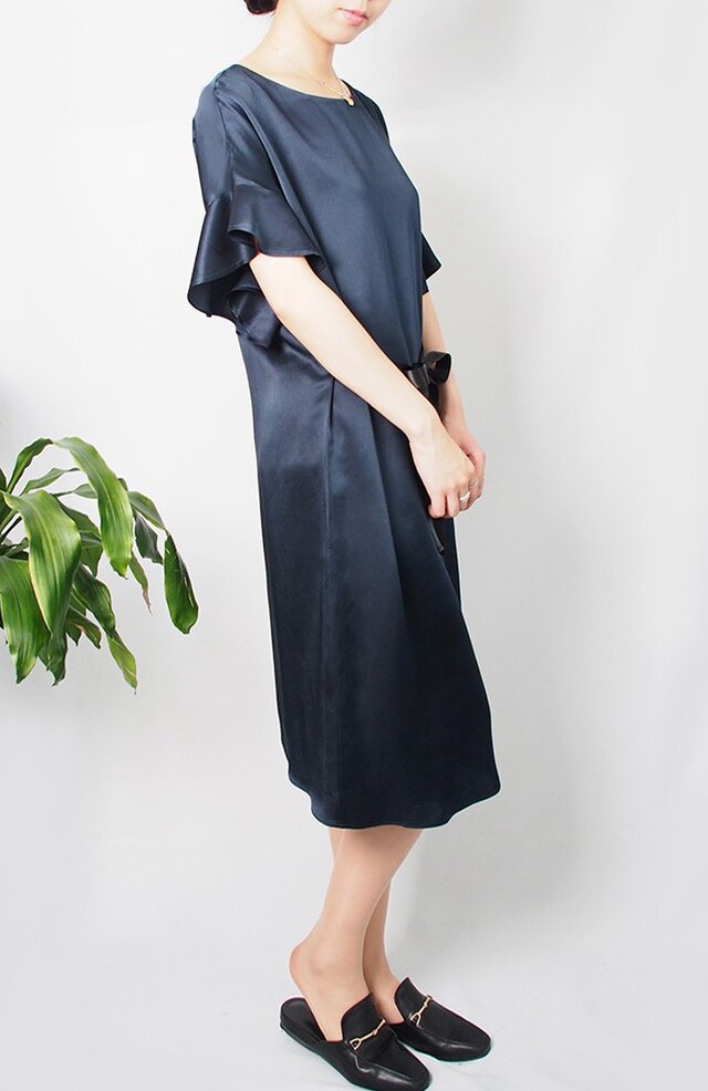 A'N'D AZUMI and DAVID 転写プリント シルクワンピース A'N'D AZUMI