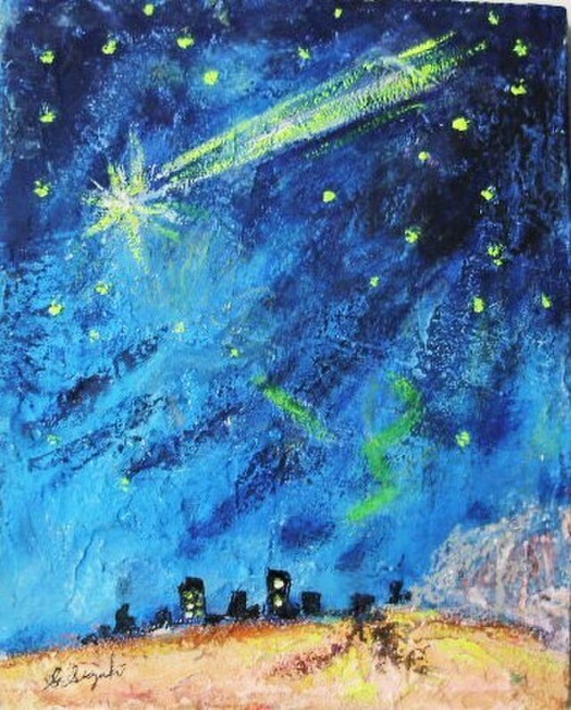 絵画 インテリア キャンバス画 夢の中の風景 夜空 1 | iichi 日々の