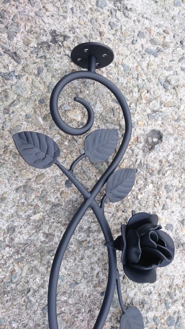 国産☆アイアン 薔薇の装飾パネル W150cm 鉄製 バラ スリット 面格子