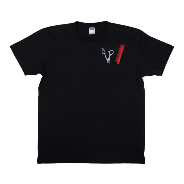美容師さんのはさみとくし ポケット Tシャツ ユニセックスS〜XLサイズ