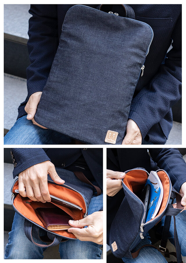 岡山デニム】メンズ「薄マチ リュック」Dom-004 | iichi 日々の暮らし