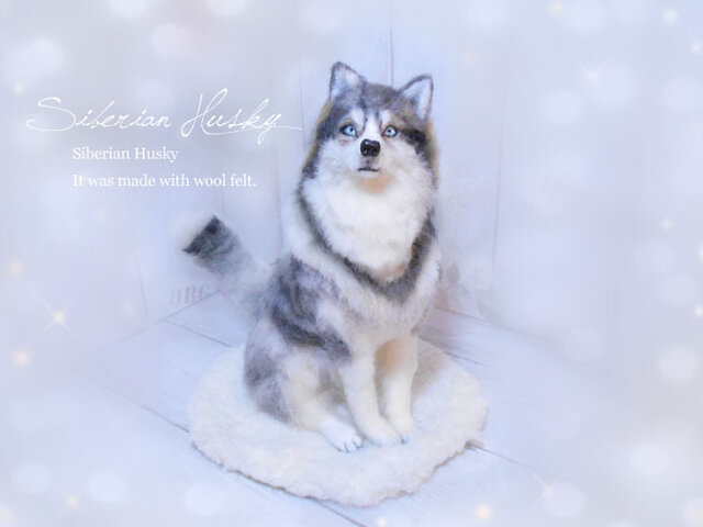 ハスキー シベリアンハスキー 羊毛フェルト | iichi 日々の暮らしを