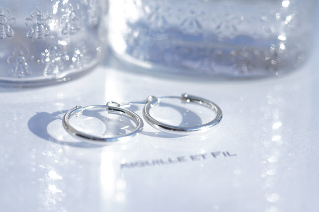 SILVER925 フープピアス-22mm | iichi 日々の暮らしを心地よくする
