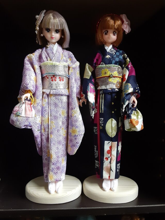 27㎝ドール 着物用自立スタンド(黒)2個セット | iichi 日々の暮らしを