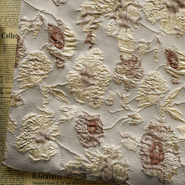 フランス風金糸レリーフ花柄 ジャカード生地 [3279] | iichi 日々の